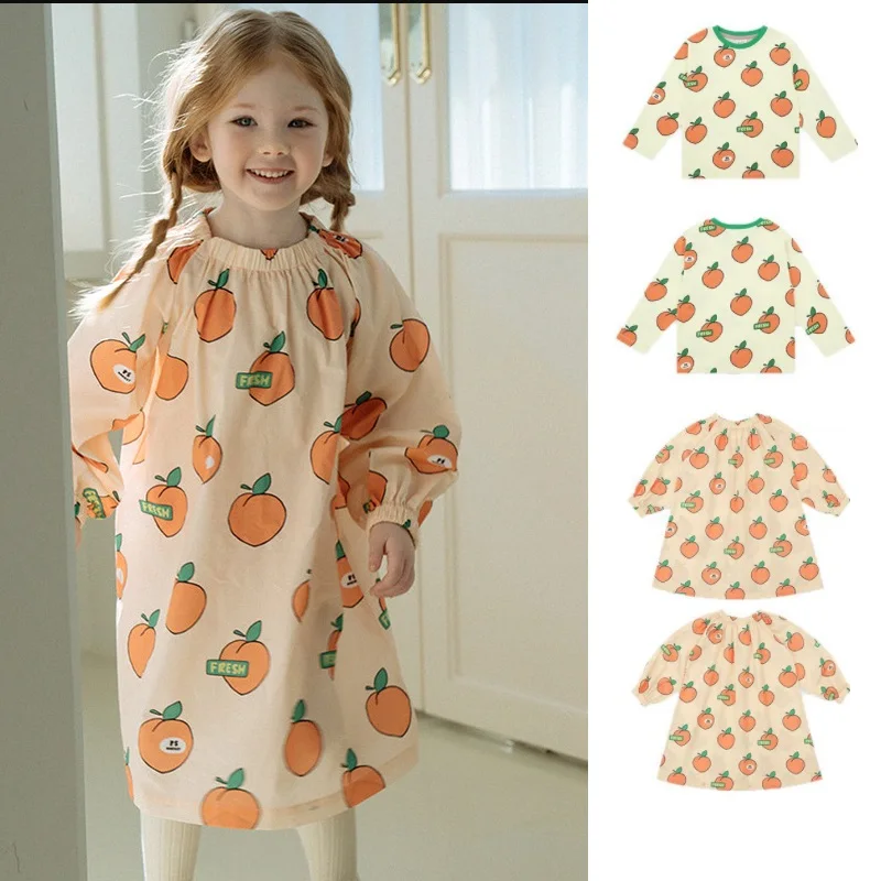 

Girls Dresses 2023 Spring New Printing Fashion Children's Dresses Princess Dress Cotton Cute Girls T-shirt Children's Clothing