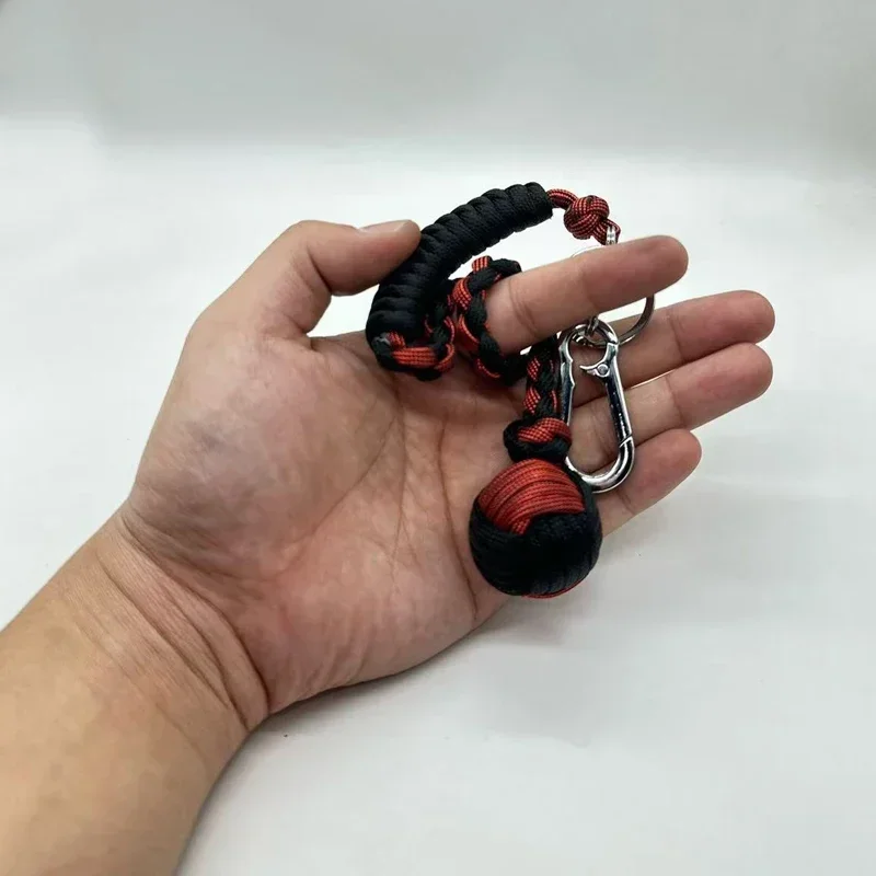 EDC 35 см DIY обезьяна кулак кнут браслет открытый самооборона веревка стальной шар