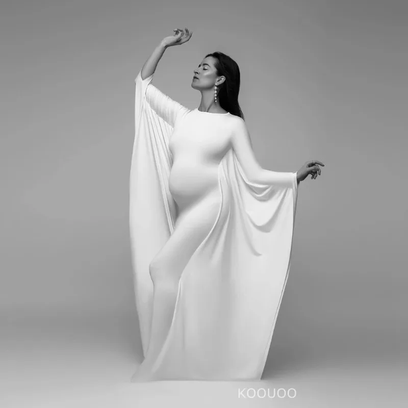 Повседневное платье для фотосессии беременных элегантное с рукавами летучая