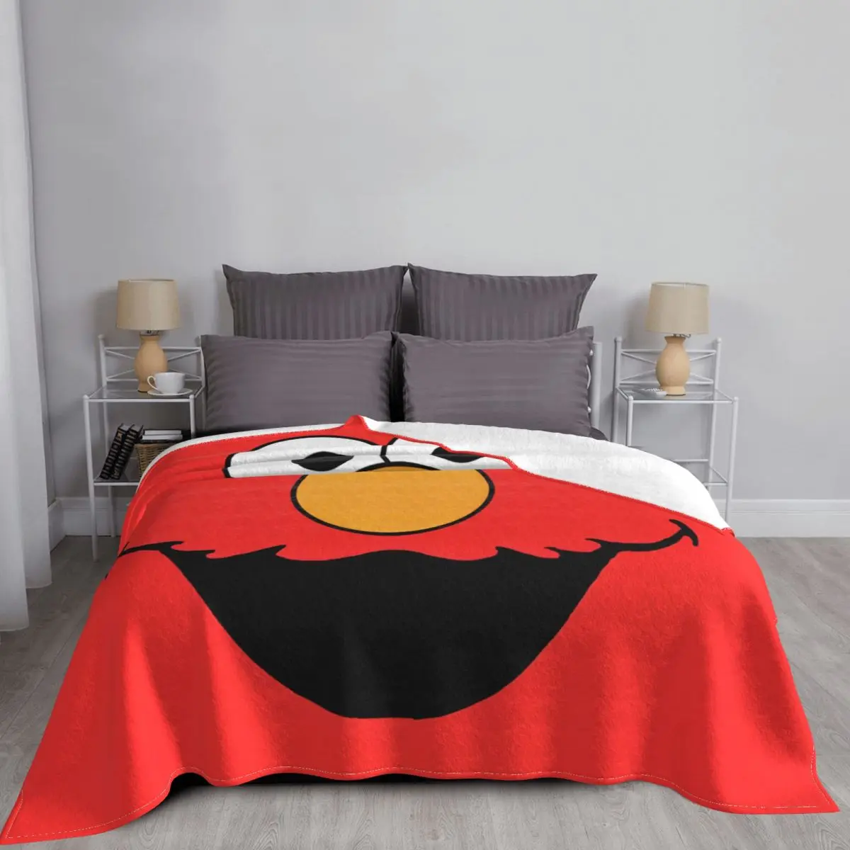 Одеяла Элмо Улица Сезам с героями мультфильмов комедийные фланелевые забавные