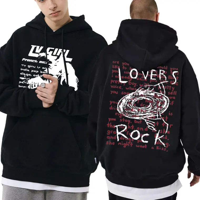 

Потрясающая толстовка с капюшоном с принтом рок-песен для влюбленных, для мужчин и женщин, модная Толстовка большого размера с капюшоном, толстовка с надписью на выходе и альбоме во французском стиле