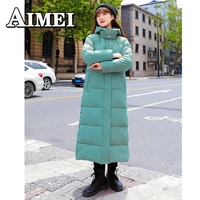 womens winter autumn hooded down jacket fashion clothing hoodies parkas long hoodies trench coat overcoat widbreaker for women