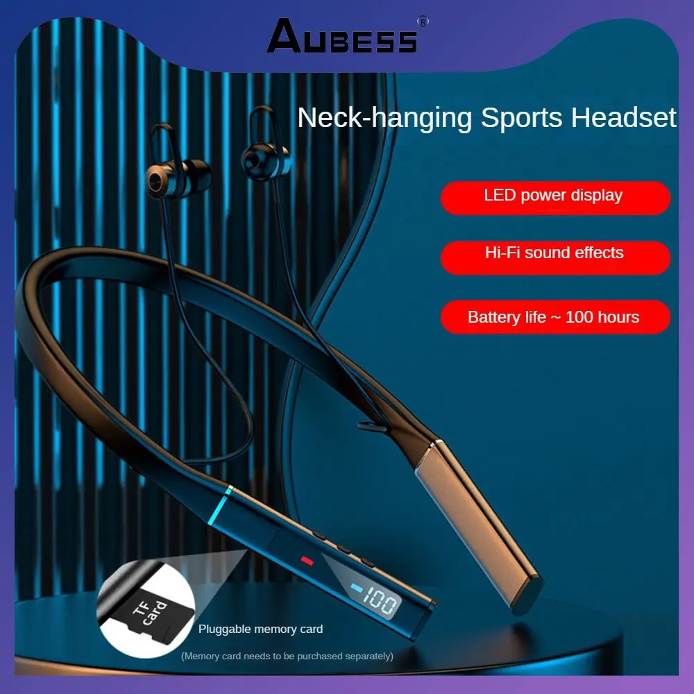 

Button Control Headset Low Latency Magnetic Earphones Hd Call Wireless For Iphone Neck Hanging Gaming Headset Long Endurance