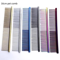2022new 1pcs 16cm high quality pet comb professional steel grooming comb cleaning hair trimmer brush pet dog cat accessories