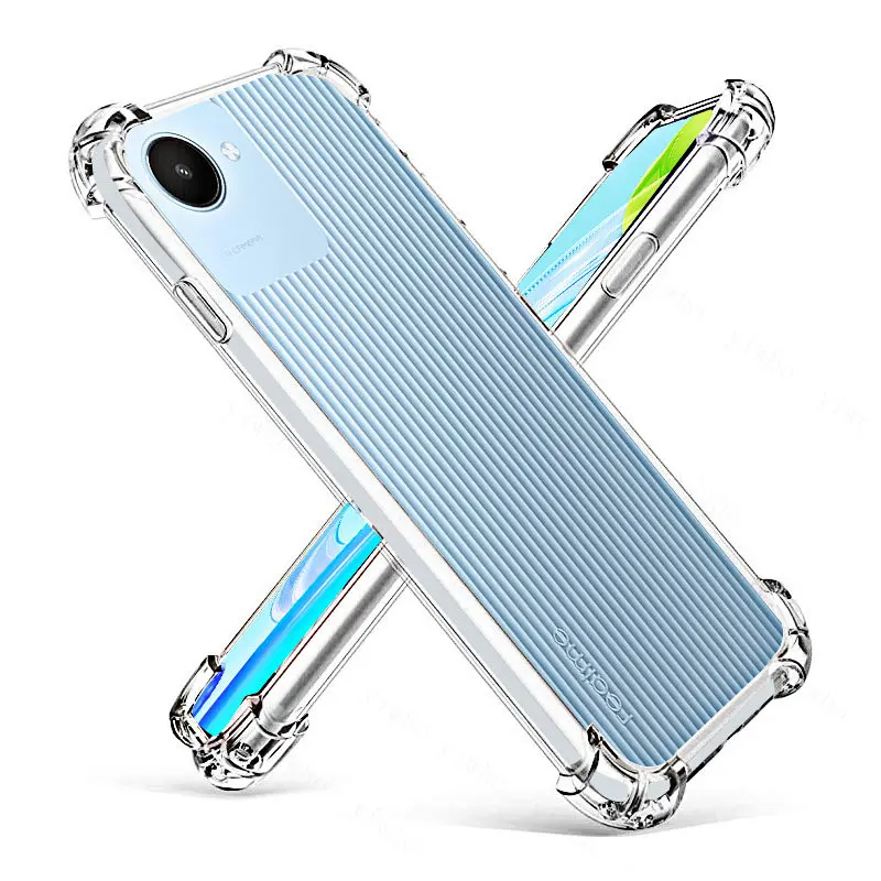 Противоударный чехол для Oppo Realme C30 Air Bag, силиконовый мягкий чехол Realmi C30 C 30 30C 6,5 дюйма, чехол для Beschermen Funda Voor RealmeC30