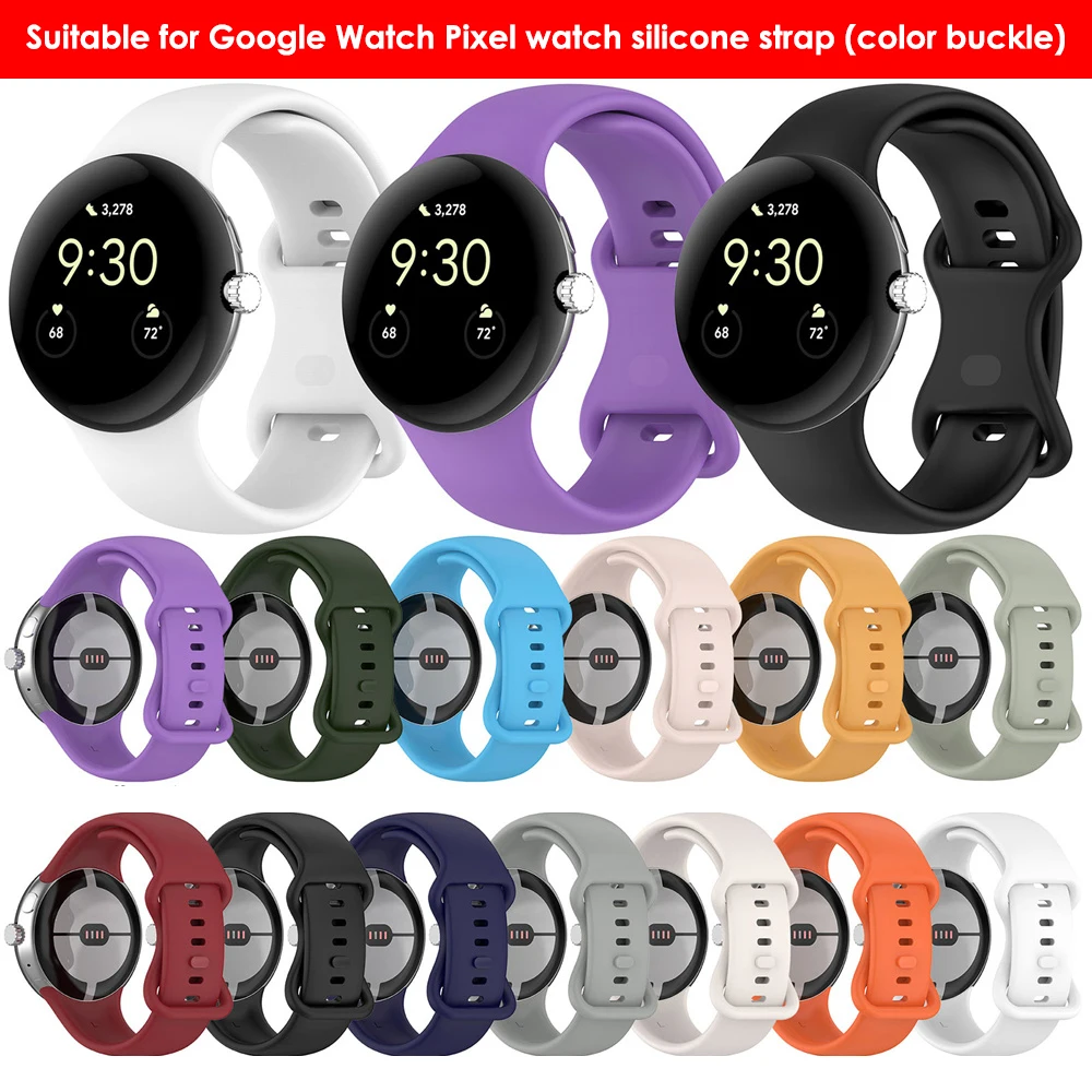 

Watchbands Replacement Wristband Wristband For Google Pixel Watch Silicone Wristband Metal Buckle Strap Accessories Silica Gel