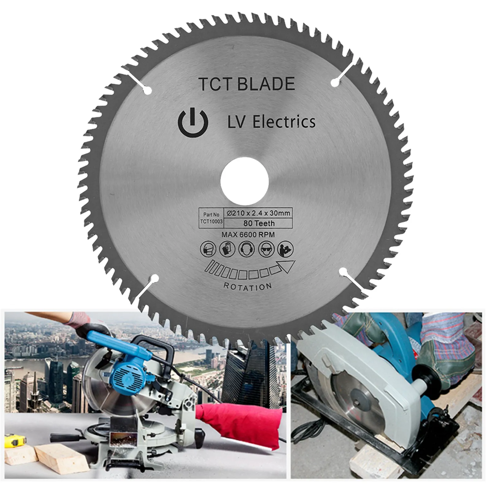 Пильное Полотно Aramox 210 Мм С 80 Зубьями Для Резки Дерева Диаметр Отверстия 30