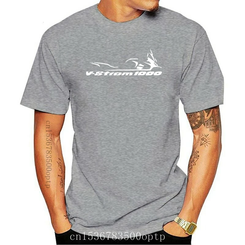 Man Clothing T Shirts Fashion  Summer  Men 100% Cotton Hot Sale V Strom 1000 T-Shirt Motorcycles V-Strom Fans Brand Tee Shirts