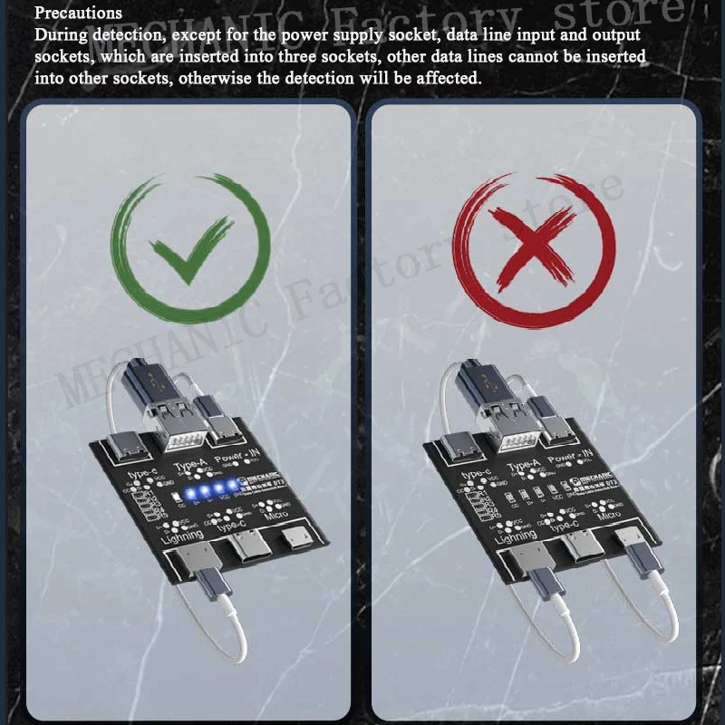 ПАНЕЛЬ ОБНАРУЖЕНИЯ кабеля данных MECHANIC DT3 USB-кабель тестер переключатель