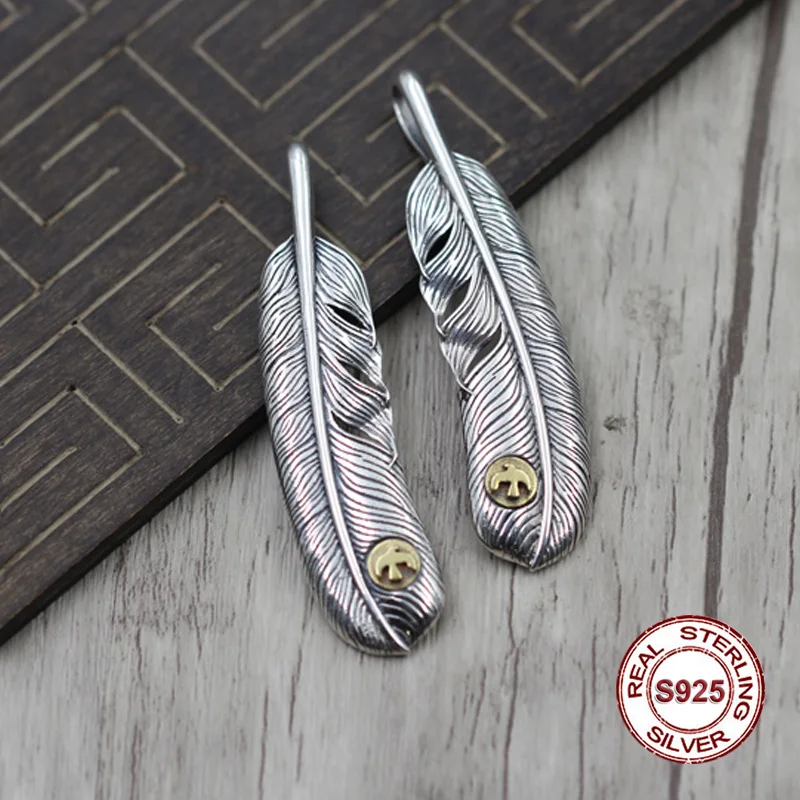 

Кулоны из стерлингового серебра 925 пробы в виде перьев