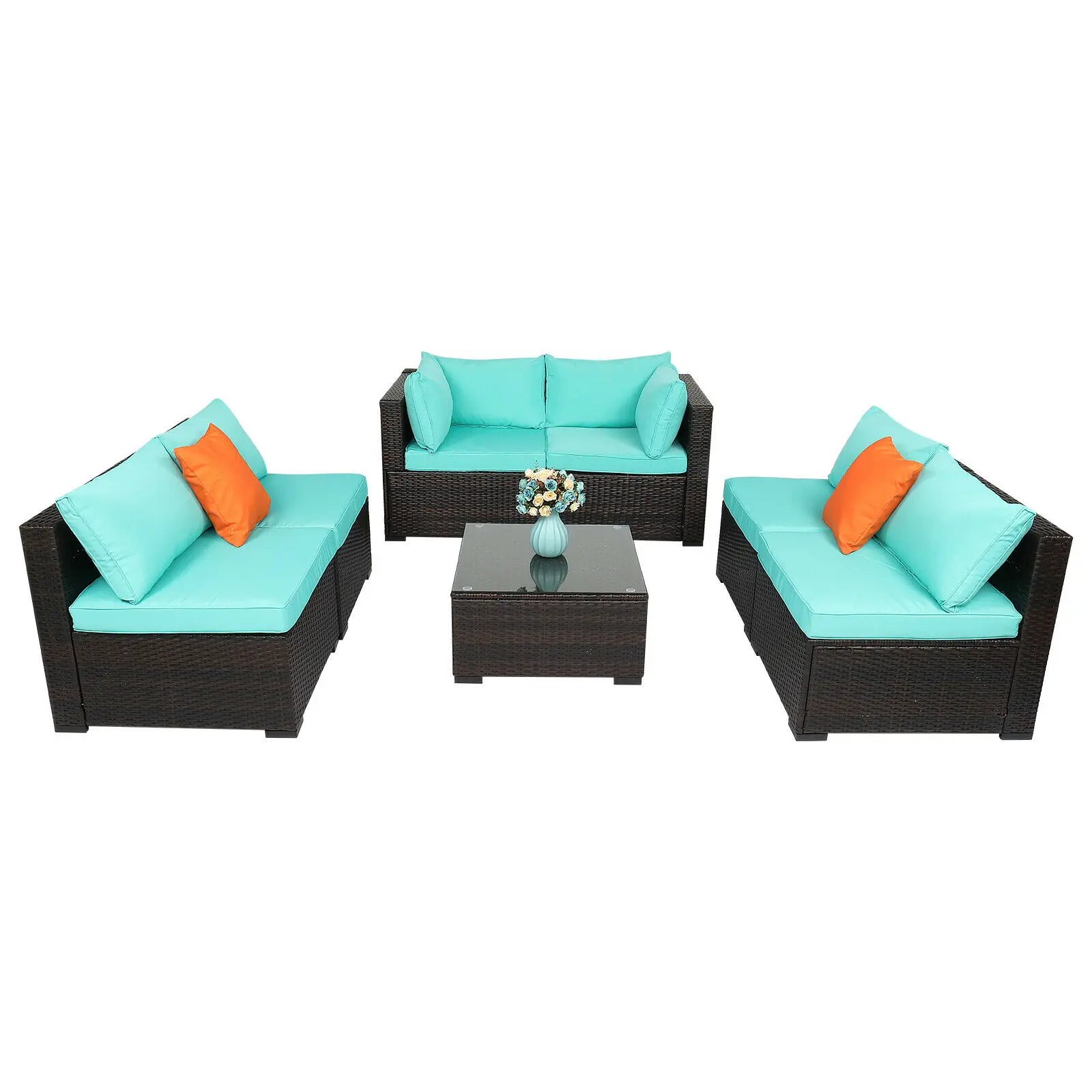 

7 шт., набор подушек из ротанга