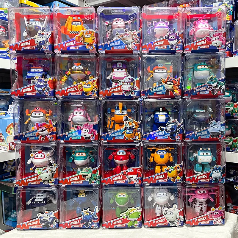 Игровой набор AULEDY Super Wings: Трансформирующиеся фигурки, полный комплект из 41 персонажа, черно-золотые фигурки Джетта и Джерома, роботы, для детей (art.: 3920d8fa6bece) - 3920d8fa6bece