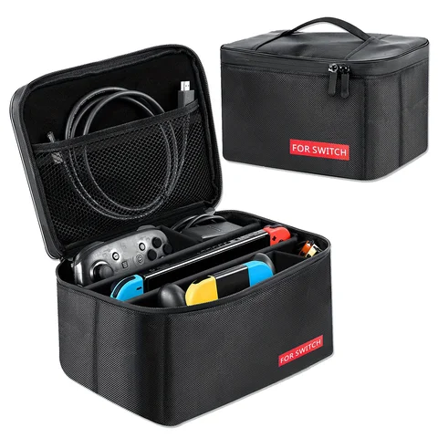 Подходит для дорожной сумки Nintendo Switch/Switch OLED, мягкий защитный чехол, портативный чехол-переключатель, съемный отсек.