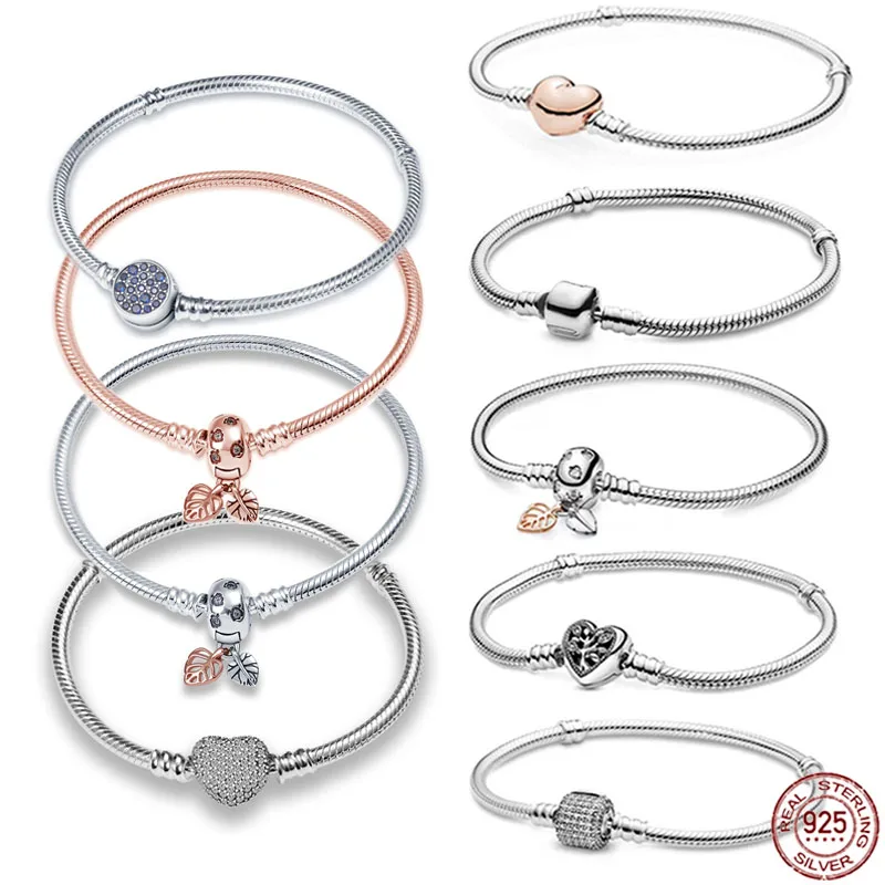 Классический коллекционный браслет из серебра 925 пробы женский цепочка со