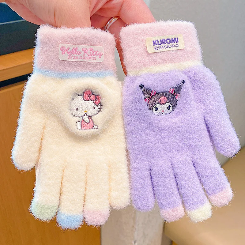 Kawaii мультфильм аниме Sanrio Cinnamoroll My Melody перчатки детские ветрозащитные теплые