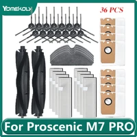 for proscenic m7 prokyvol cybovac s31 uoni v980 plus honiture q6 robot vacuum cleaner main brush hepa filter dust bag parts