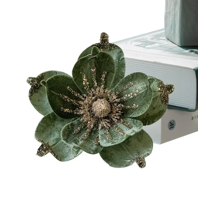 Рождественские искусственные цветы магнолии Искусственные рождественские