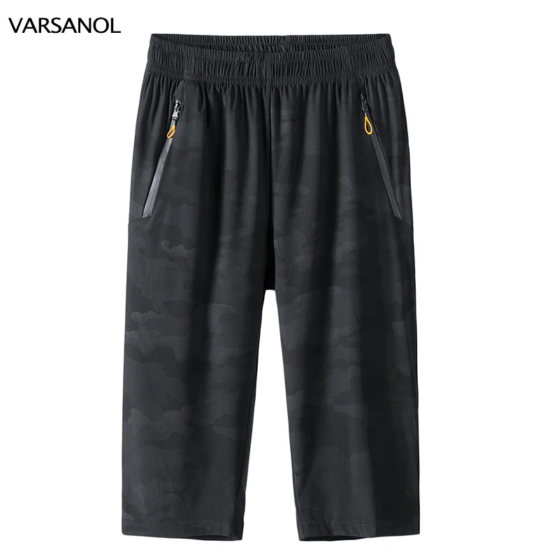 

VARSANOL Camouflage Men's Shorts Casual Streetwear Joggers Calf Length Pants Man Quick Drying Loose Gym Sports Shorts for Men