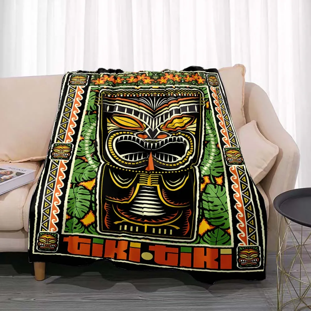 

Модное фланелевое одеяло Tiki для бара, летняя пляжная фотография, забавные аксессуары для бара, паба, клуба, мужская пещера, искусственное до...
