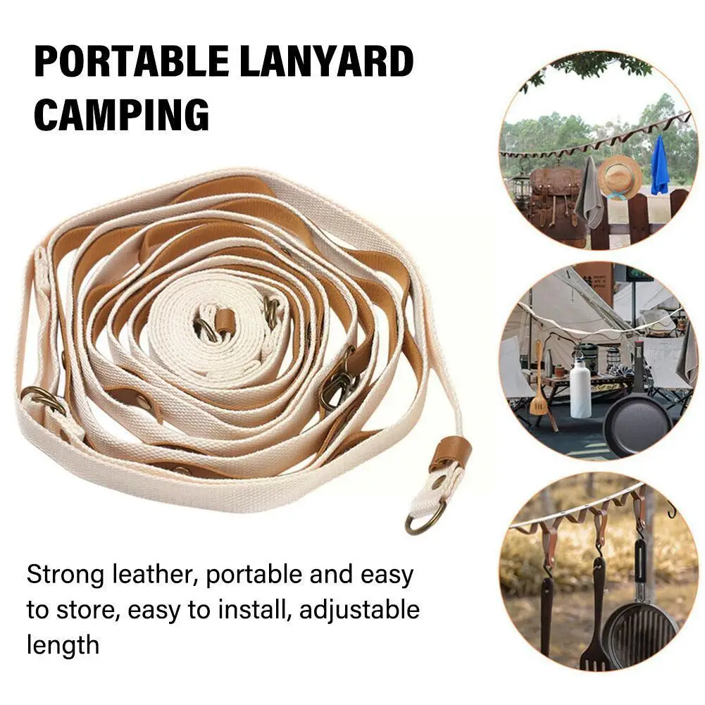 

5 м уличная Веревка для белья, многофункциональный ремень с противоскользящим покрытием, фиксированная дорожная веревка, для кемпинга и улицы M1I3