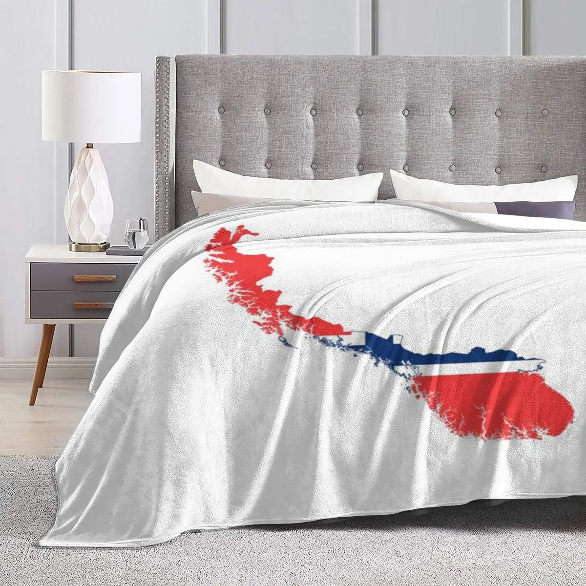 Ультрамягкое Флисовое одеяло с изображением флага Норвегии