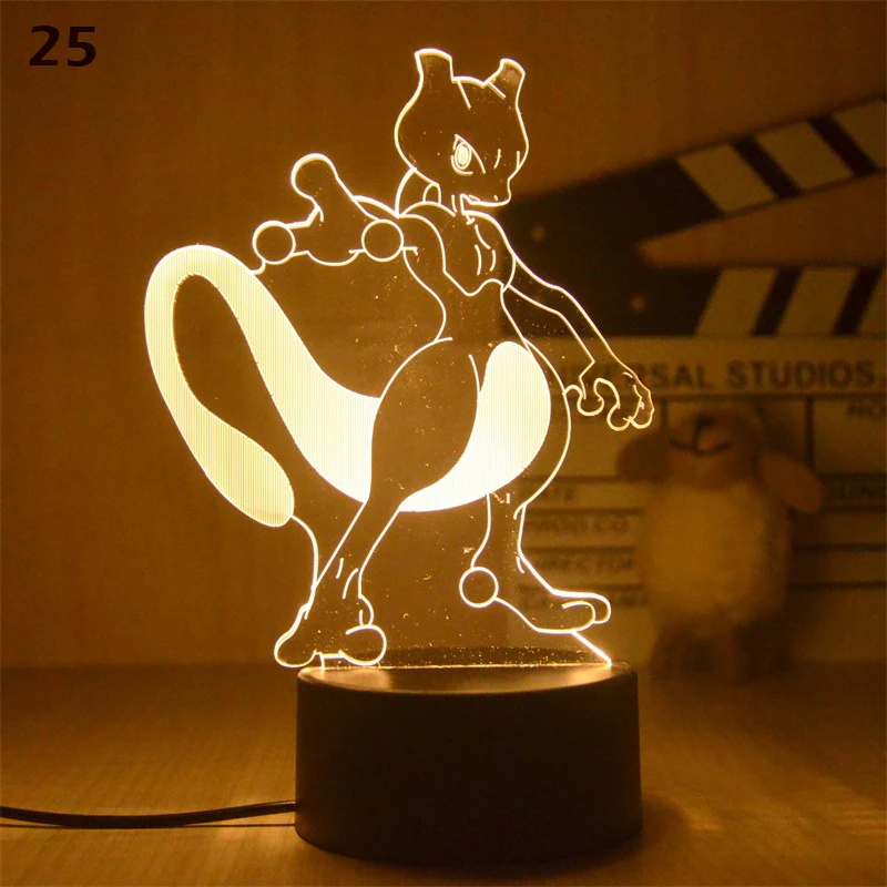 

Pokemon Pikachu 3D Lamp Anime Charizard Figures Led Night Light Gengar Model Action Logo Lampara Collection Brinquedos Figm