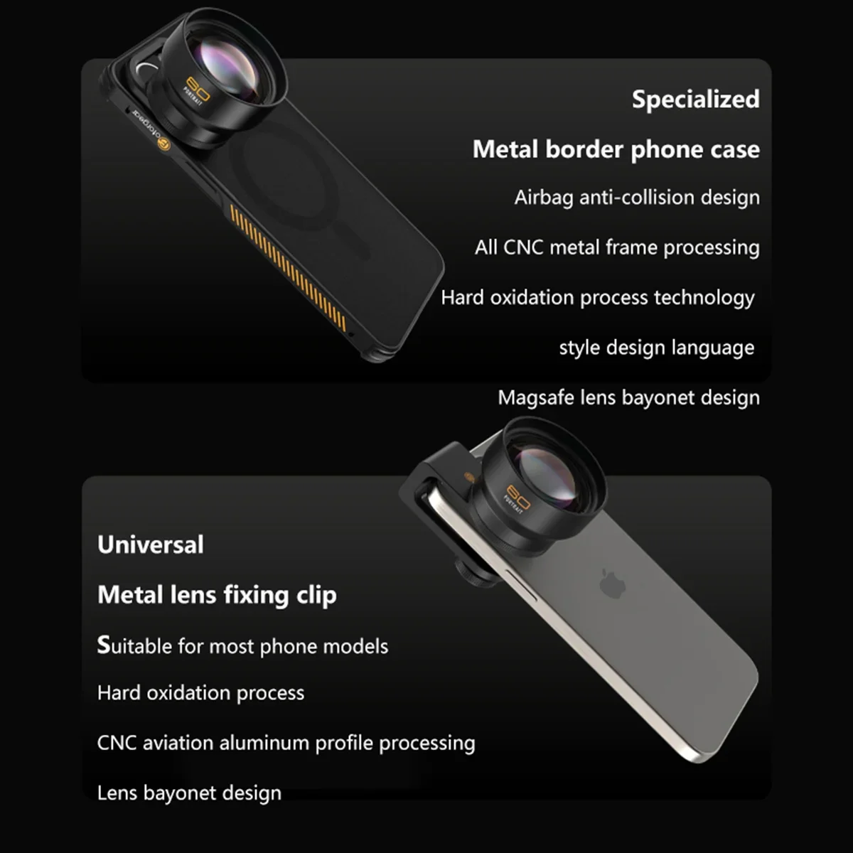 Фото Fotorgear Pro ll Т-образный объектив для телефона «рыбий глаз» макро широкоугольный портрет 1,55X анаморфическая линза для Xiaomi iPhone Huawei Samsung №4