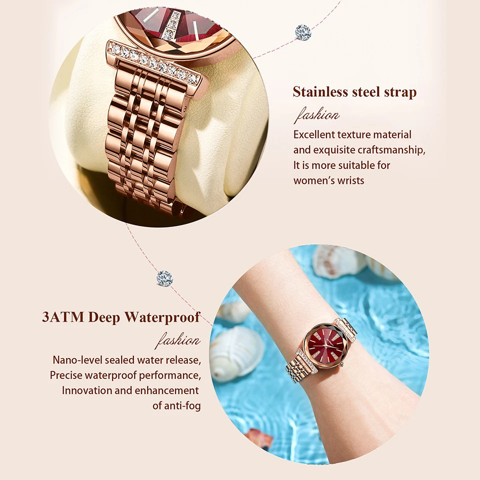 2023 Fashion Women Watches Relogio Feminino Luxury Rose Gold Square Watch Ladies Quartz Wrist Watch Bracelet Clock Reloj Mujer