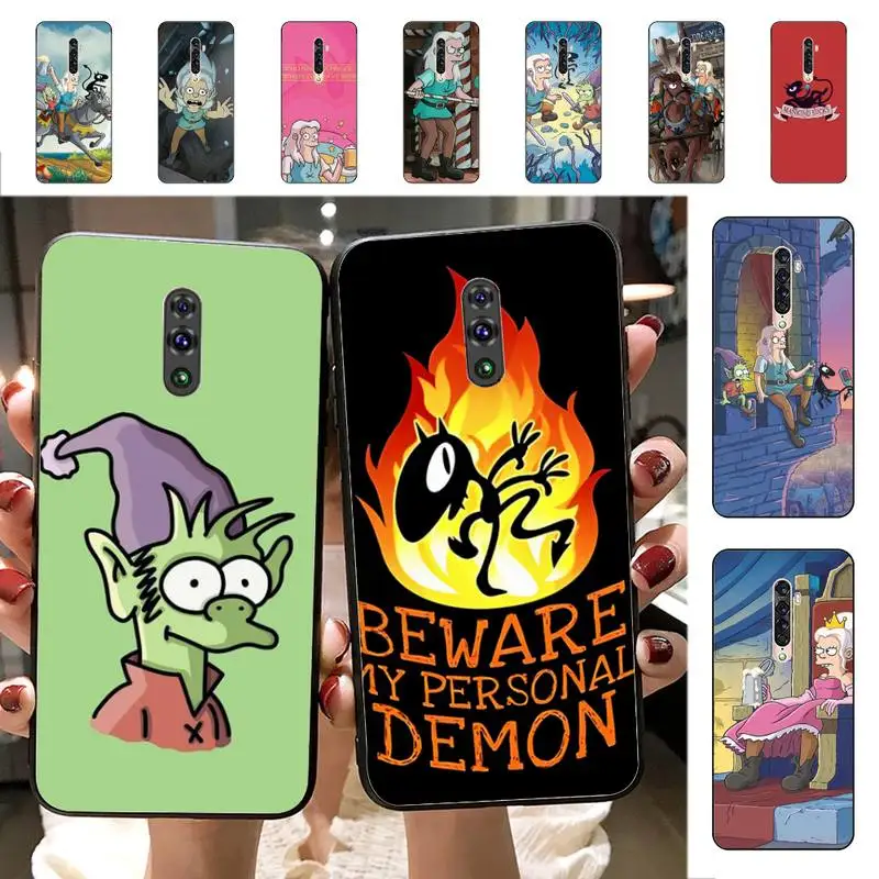 

MINISO Anime D-Disenchantments Phone Case for Vivo Y91C Y11 17 19 17 67 81 Oppo A9 2020 Realme c3