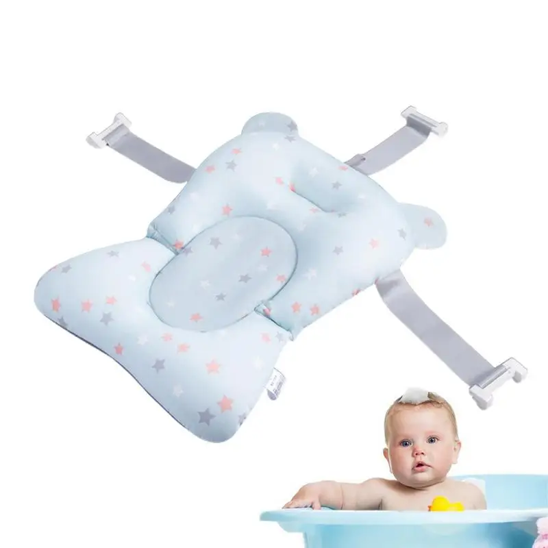

Детская подушка для ванны регулируемый Складной Коврик для ванны Подушка для новорожденных предметы первой необходимости с пряжками и 3 ремнями безопасности для