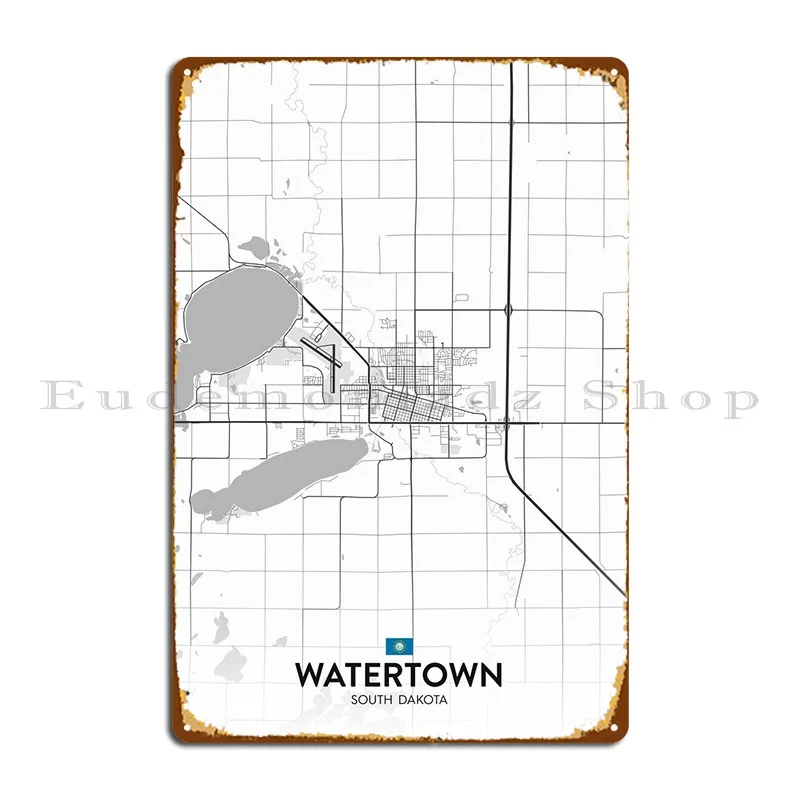 

Металлический плакат Watertown SD с табличкой, постер для кухни, клуба, индивидуальный дизайн, оловянный плакат