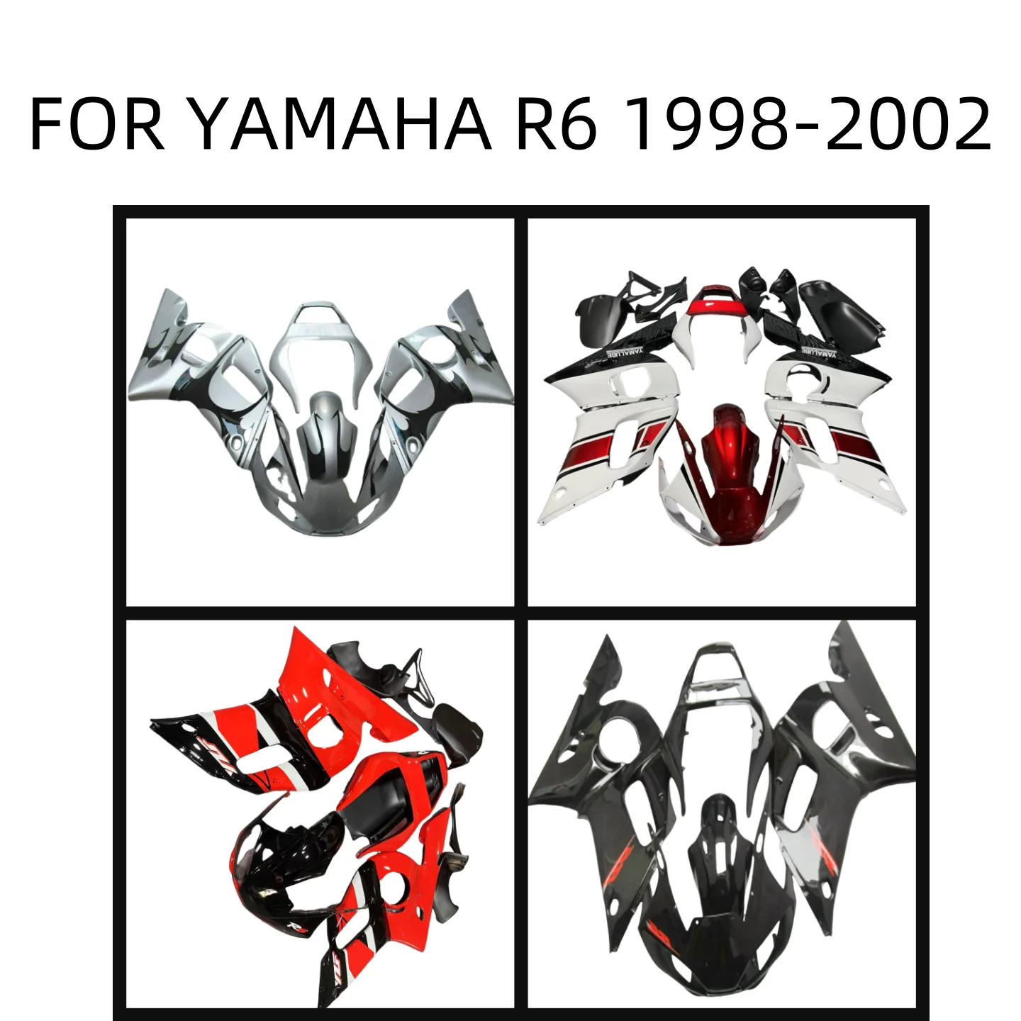 Комплекты обтекателей для мотоциклов YAMAHA YZFR6 1998-2002 YZF R6 98 99 01 02 Кузов 1998 1999 2000 2001 2002