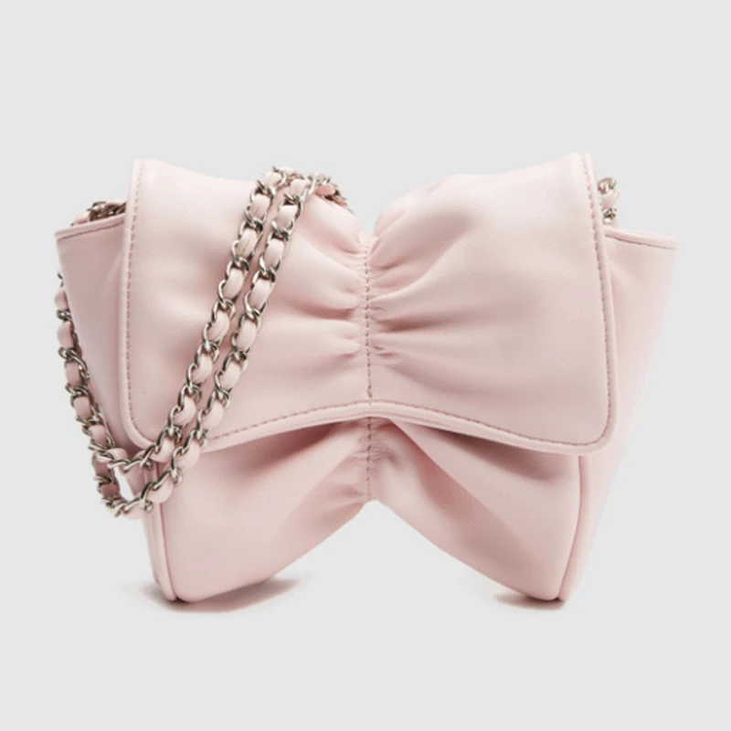 

Дизайнерская дамская сумочка на плечо, новый дизайн 2022, сумка-мессенджер с бантом, модная трендовая Корейская сумка на плечо с цепочкой