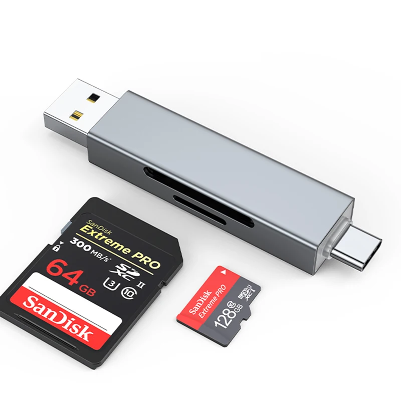 

USB/Type-C кардридер, USB 2,0/Micro SD TF OTG
