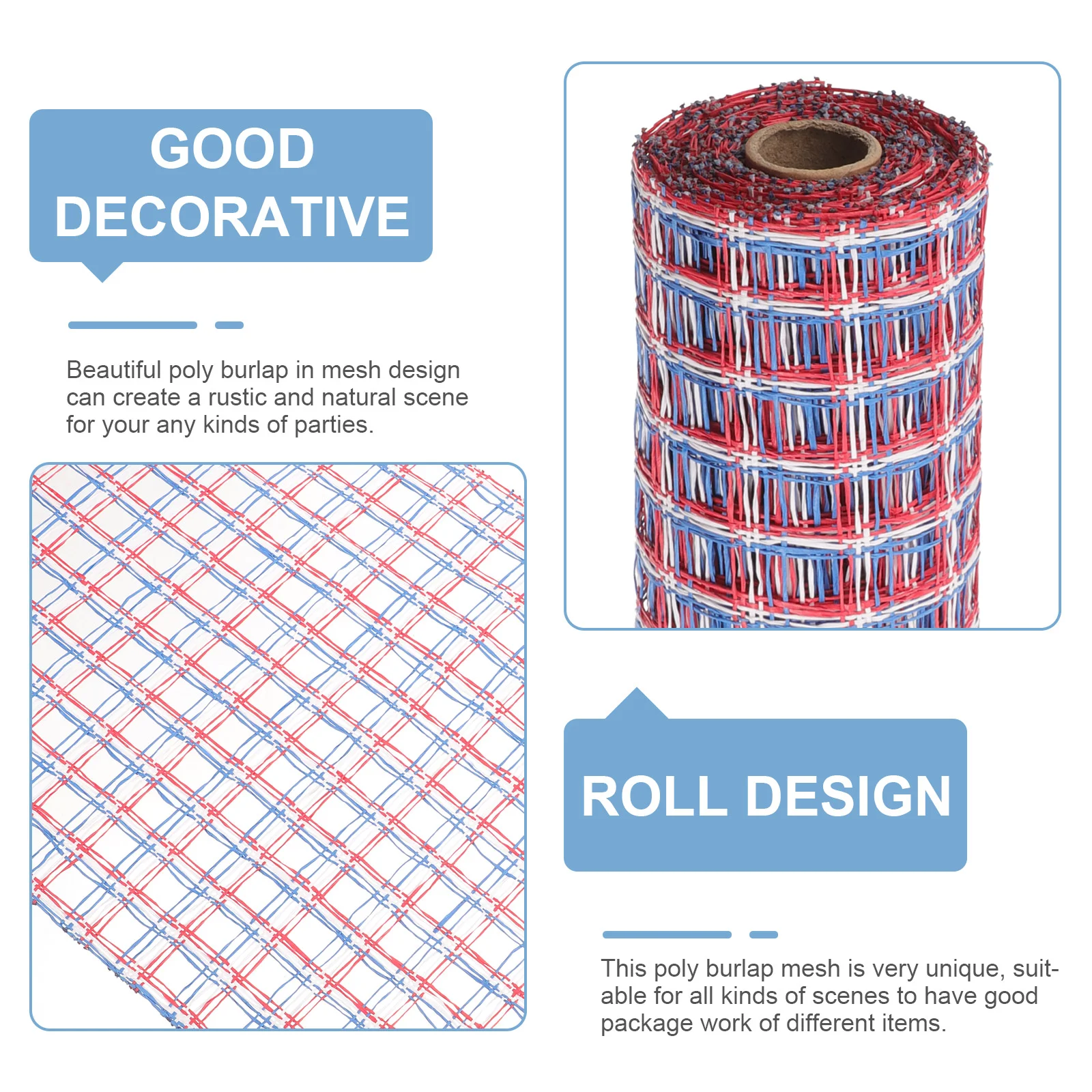 

1 Roll of Mesh Ribbon Gift Packing Mesh Ribbons Independence Day Mesh Fabric Flowers Wrapping Mesh