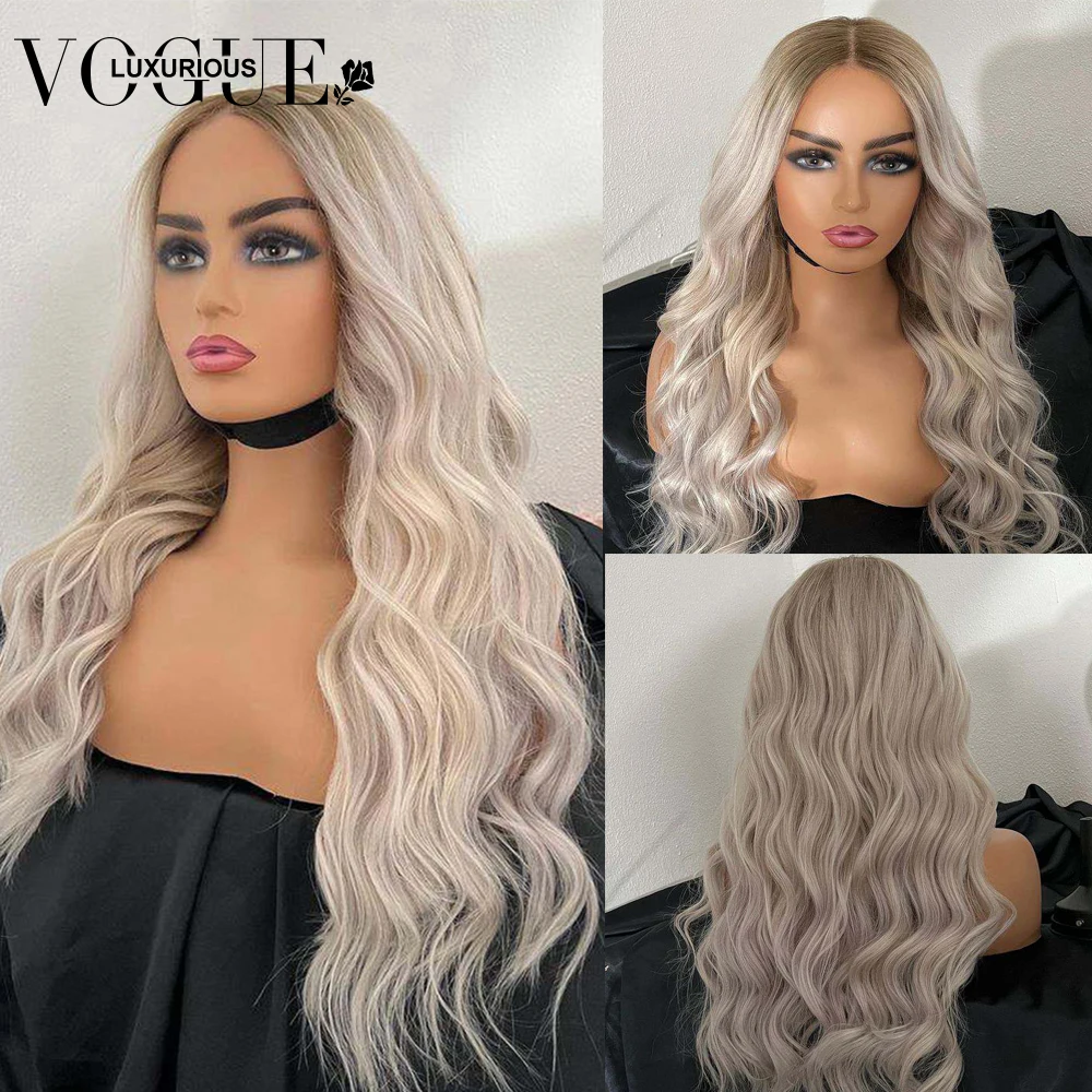 

30 Inch Ombre Silver Grey Loose Body Wave Lace Front Wig Transparent 13x6 HD Lace Frontal Wig Wavy 13x4 Virgin Hiar High Density