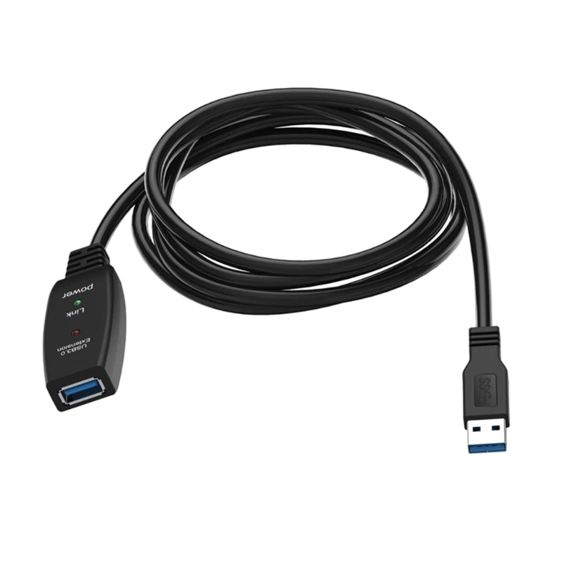 

2023 New USB3.0 Extension Cable A Male to Female Extender Line with Signal Amplifier for Udisk Phones MP3/MP4 Players