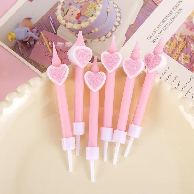 Уникальная розовая Свеча для торта Love декоративных пекарен и детских праздников