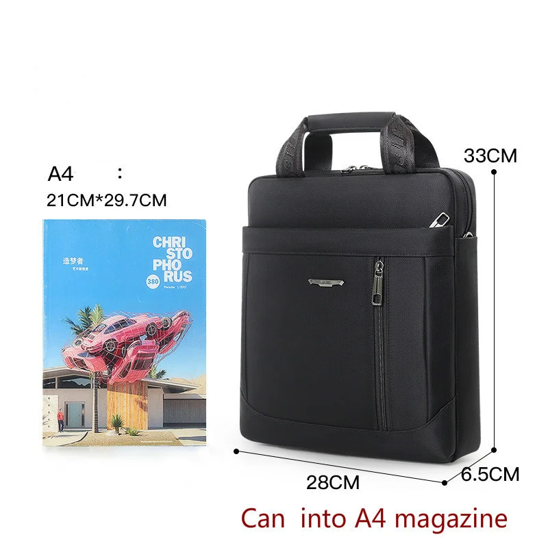 Men's Vertical Briefcase Men Waterproof Computer Messenger Bag Male Oxford Cloth Shoulder Bag Travel For IPAD Handbag Sac Homme