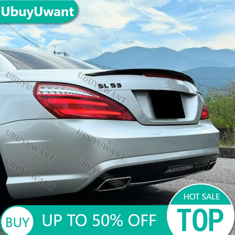 Фото Задний спойлер на крышу из карбона для Mercedes-Benz SL-Class R231 SL350 400 450 500 AMG GEN 6, 2012-2020 №1