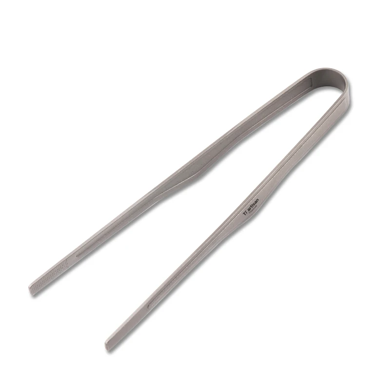 

Camping BBQ Grill Tool Titanium Barbecue Clip Titanium Tea Cup Long Tong Clip Camping Kitchen Anti-scalding Clamp Food Folder