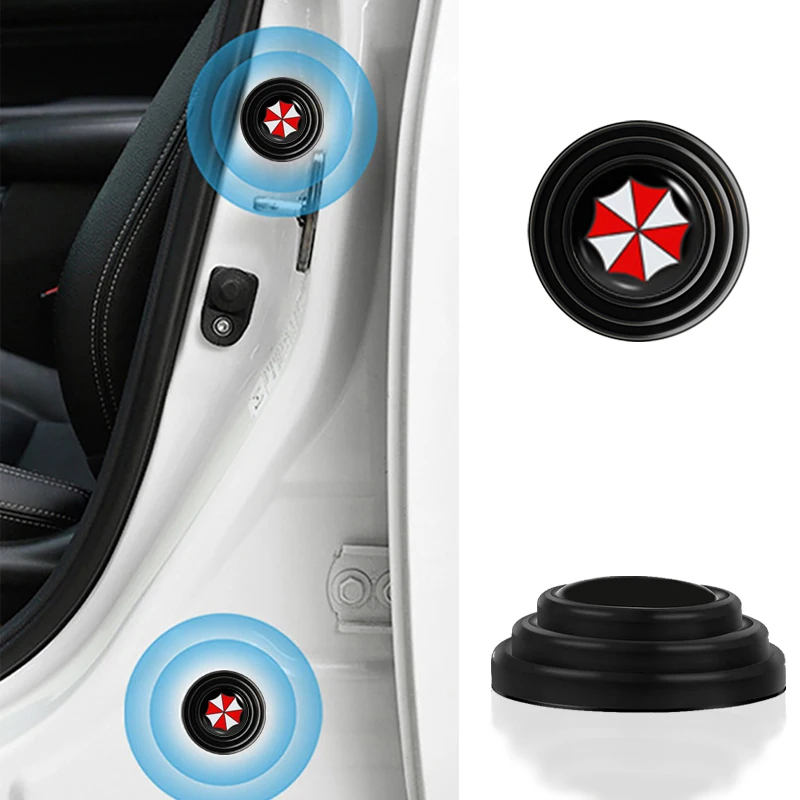 

4Pcs Car Door Shock Stickers Absorber Shock Pad for Umbrella Corporation Tvirus Academy Cosplay Funko Corp Pen Car Accessories