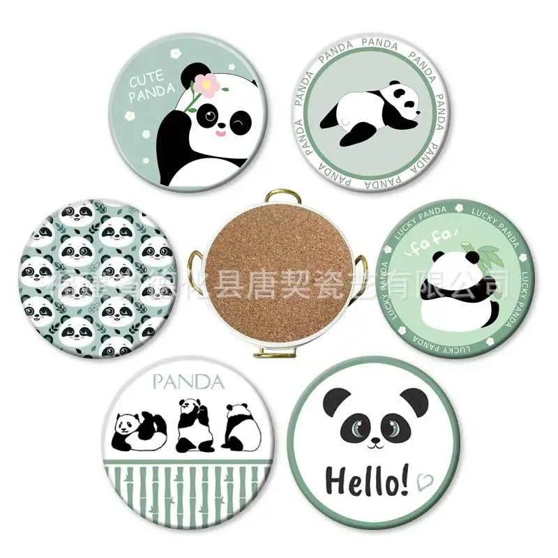 Оптовая продажа с фабрики Chengdu National Treasure Panda Flower Керамический пробковый коврик