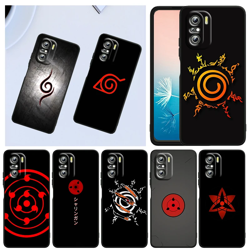 

Cool Japanese Naruto LoGo For Xiaomi Redmi K40 Gaming K30 9i 9T 9A 9C 9 8A 8 GO S2 6 6A 5A 5 Pro Prime Black Capa Phone Case