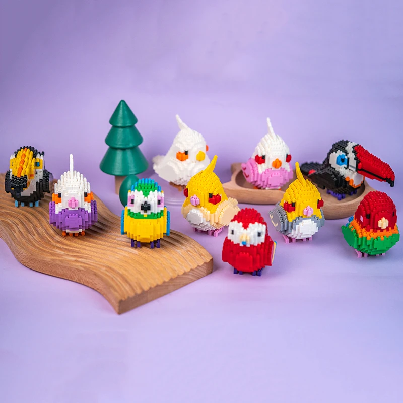 SC попугай Тукан буддигаригар кокатиэль Птица Животные Мини Алмазные блоки