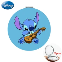 disney cute lilo stitch makeup compact mirrors lovely animal photos print pu hand mirror 1x2x magnifying hot sale dsn292