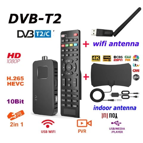 H.265 HEVC DVB-T2 tdt антенна тюнера PVR 1080p 10 бит DVB-T
