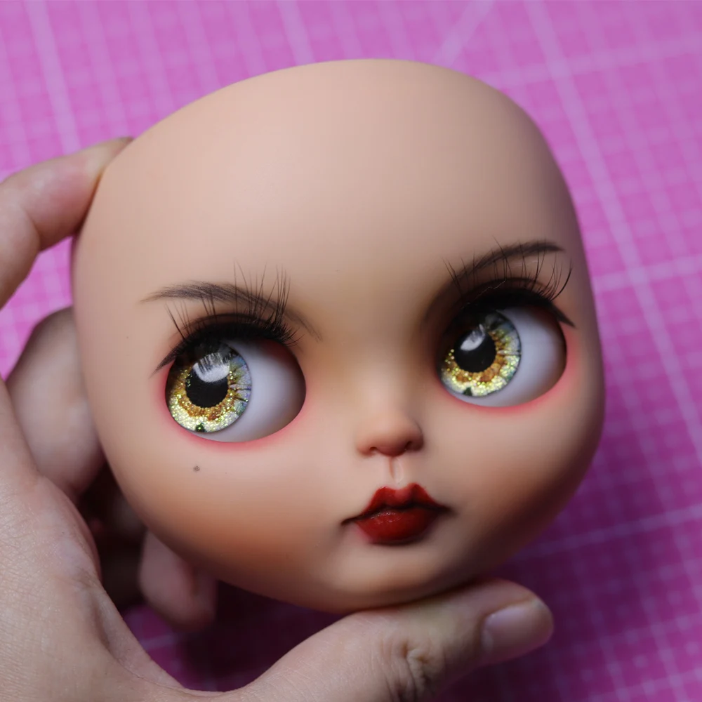 

NBL RBL+ Blyth Doll Face Plate for diy your blyth makeup Including Back Plate customization doll Nude blyth Black skin 9.24.9