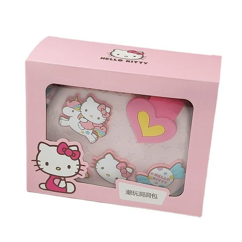 Authentic Hello Kitty Children's Bag Trendy Hole Bag Girls' Baby Crossbody Bag Silicone Pouch bag  backpacks backpack for girls