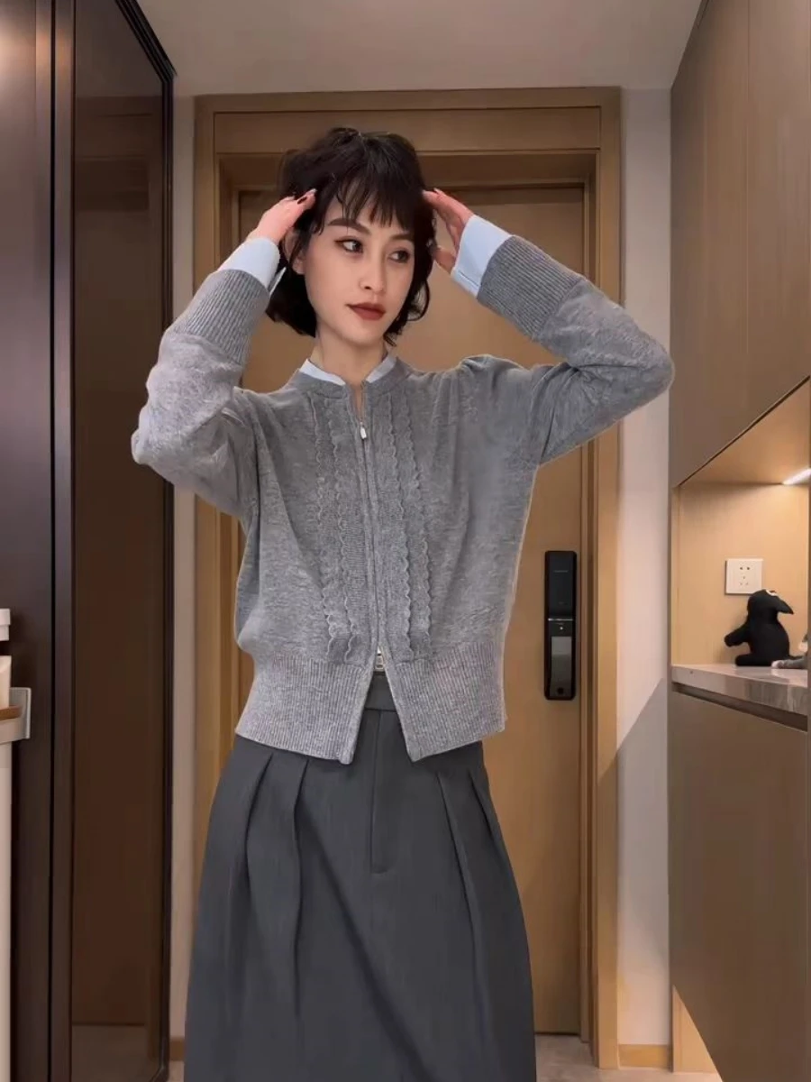 Лоскутный воротник рубашки искусственный флисовый верх из двух предметов